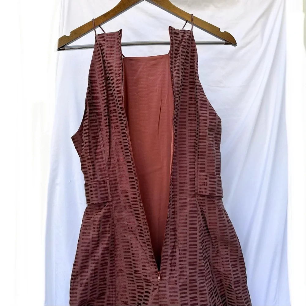 ANTHROPOLOGIE | KEEPSAKE THE LABEL NWOT HALTER NECK PRINTED FLARE DRESS SMALL - Picture 8 of 10